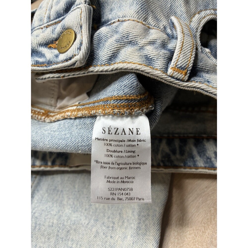 Sezane NWT Brut Sexy Tall Jeans in Edge Blue Light Wash Size 25 Organic Cotton - Picture 7 of 12